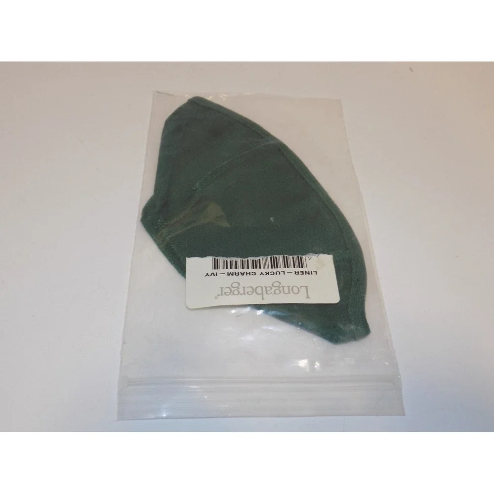 Raspberry Booking or Lucky Charm Basket Ivy Green Liner Longaberger NOS